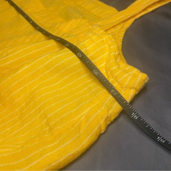 A New Day Yellow and White Striped Crop Top Size L - Picture 8 of 8